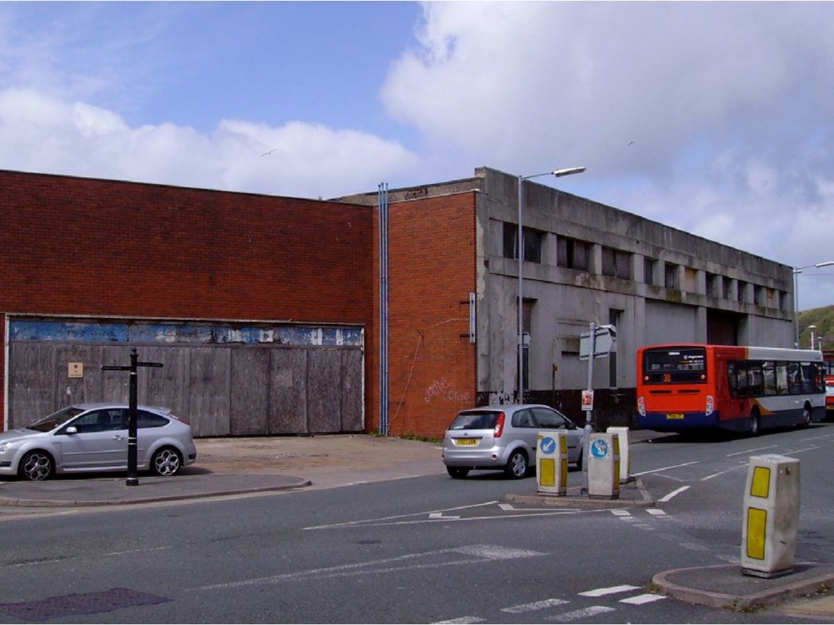 Original Bus Depot building at Bransty Row, Whitehaven